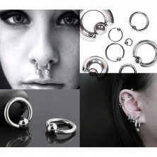 Кольцо с шаром из стали