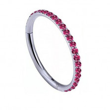 Кликер из титана с фианитами Red