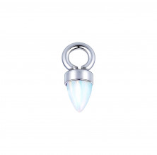 Подвеска из титана с опалом прозрачного цвета