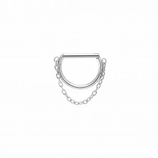 Кликер для соска из титана с цепочкой 1.2х 12мм.